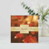 Monogramme de feuilles d'automne Invitation au rub (Debout devant)