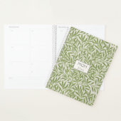 Monogramme de feuilles de saule vert vintage (Devant avec enveloppe)