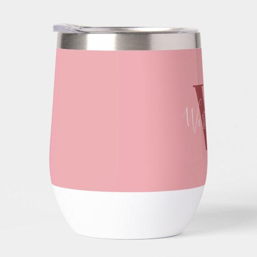 Monogramme de fille et nom rose roux (Droite)