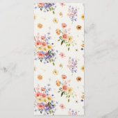 Monogramme de fleur sauvage | Programme de mariage (Dos)