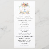 Monogramme de fleur sauvage | Programme de mariage (Devant)