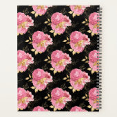 Monogramme de fleurs chic shabby rose et noir (Dos)