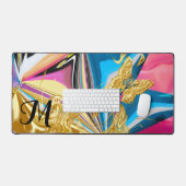 Monogramme de fleurs de papillon d'or Liquified Ab (Clavier et souris)