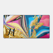 Monogramme de fleurs de papillon d'or Liquified Ab (Recto)