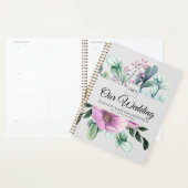 Monogramme de fleurs violettes WEDDING PLANNER Nou (Devant avec enveloppe)