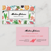 Monogramme de fruits tropicaux sur mesure | CARTE (Devant / Derrière)