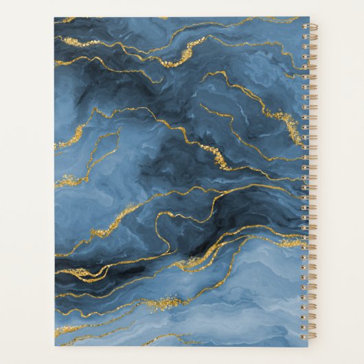 Monogramme de géode de la marine Blue Agate (Dos)