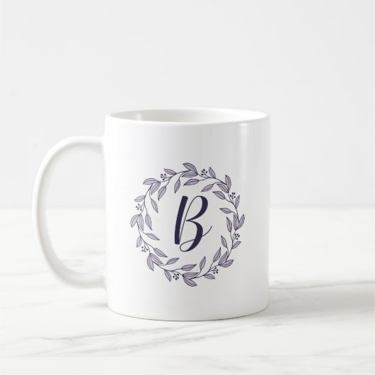 Monogramme de germe violet / Logo Mug de café (Gauche)