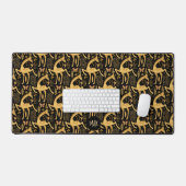 Monogramme de girafe d'or noir exotique (Clavier et souris)