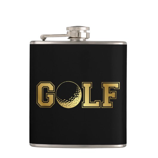 Monogramme de golf de l'homme Flacon noir et or (Devant)