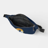 Monogramme de Golfeur en Silhouette Bleue Rétro (Ouvrir)