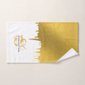 Monogramme de gouttes métalliques or tendance (Serviette à main)