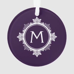 Monogramme de guirlande de flocon de neige dans