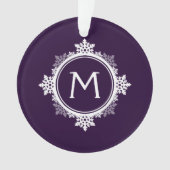 Monogramme de guirlande de flocon de neige dans (devant)
