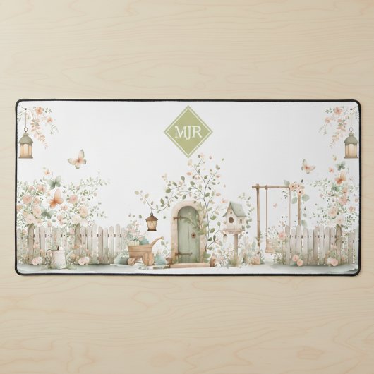 Monogramme de jardin floral
