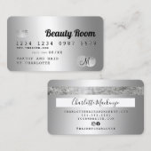 monogramme de la carte de crédit argent pour cheve (Devant / Derrière)