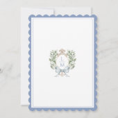 Monogramme de la crête de feuille | Faire-part de  (Dos)