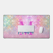 monogramme de la fausse parties scintillant rose u (Clavier et souris)