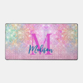 monogramme de la fausse parties scintillant rose u (Recto)