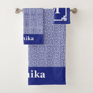 Monogramme de la frontière de la marine classique 