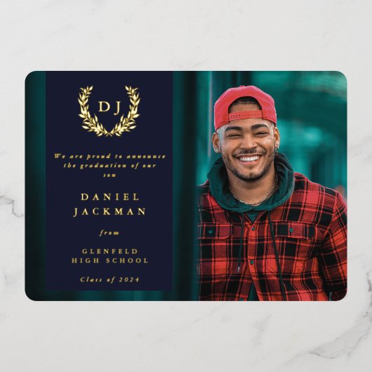 Monogramme de la Marine + Faire-part d'obtention d (Recto)