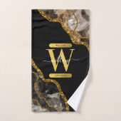 Monogramme de la Parties scintillant de la géode d (Serviette à main)