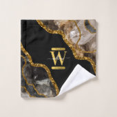 Monogramme de la Parties scintillant de la géode d (Gant de toilette)