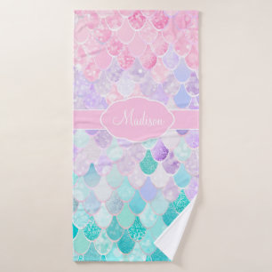 Monogramme de la petite fille Ombre Mermaid Motif