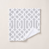Monogramme de la pinte et des trellis gris | Coule (Gant de toilette)