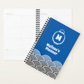 Monogramme de lanterne et Motif de vague japonais (Devant avec enveloppe)