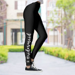 Monogramme de légumineuses sur mesure | Couleur pe<br><div class="desc">Des leggings cool branchés pour vos demoiselles d'honneur. Le mot Bridesmaid, court le long de la jambe droite avec un monogramme ci-dessous (supprimer si vous voulez). Choisissez votre couleur de légèreté en cliquant sur "customisez-le" et ensuite le petit goutteur à oeil - idéal pour correspondre aux couleurs mariages. Vraiment amusant...</div>