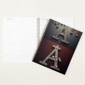 Monogramme de lettre A en or et argent (Devant avec enveloppe)