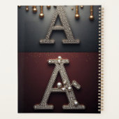 Monogramme de lettre A en or et argent (Dos)