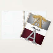 Monogramme de lettre A en or et argent (Devant avec enveloppe)