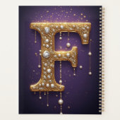 Monogramme de lettre F ornée de luxe en bijoux (Dos)