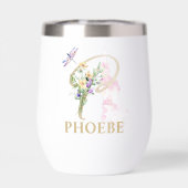 Monogramme de lettre P en écriture dorée Nom perso (Arrière)