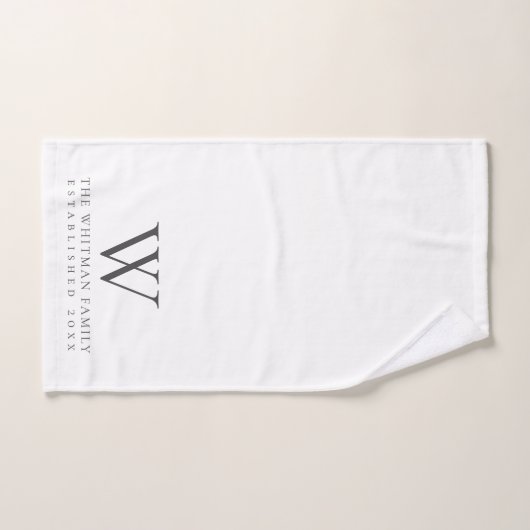 Monogramme de maison familiale (Serviette à main)