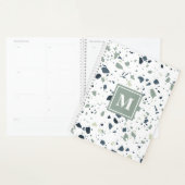 Monogramme de marbre bleu moderne Terrazzo (Devant avec enveloppe)