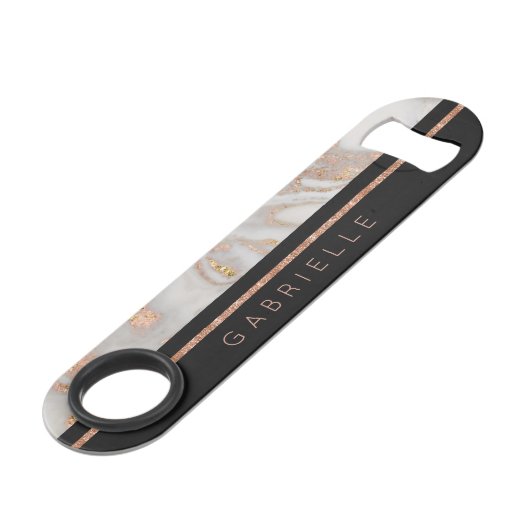 Monogramme de marbre doré Rose moderne Faux (Dos Angle)