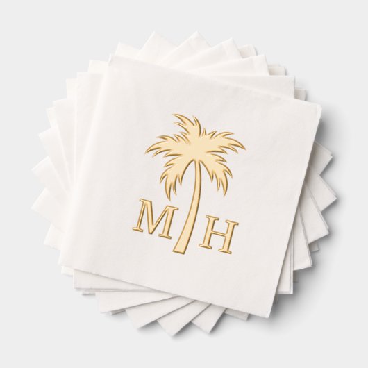 Monogramme de mariage au palmier (Insitu (empilé))