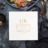 Monogramme de mariage avec initiales de nom géomét