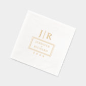 Monogramme de mariage avec initiales de nom géomét (Gauche)