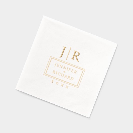 Monogramme de mariage avec initiales de nom géomét (Gauche)