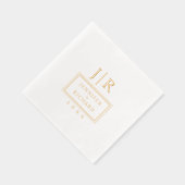 Monogramme de mariage avec initiales de nom géomét (Droite)