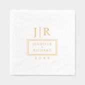 Monogramme de mariage avec initiales de nom géomét (Recto)