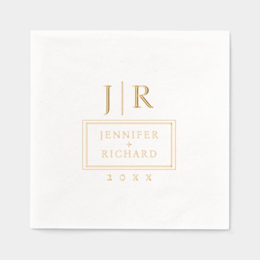 Monogramme de mariage avec initiales de nom géomét (Recto)