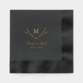 Monogramme de mariage Blissful Branches (Recto)