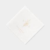 Monogramme de mariage botanique simple en or (Droite)