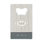 Monogramme de mariage classique à rayures fines en (Devant)