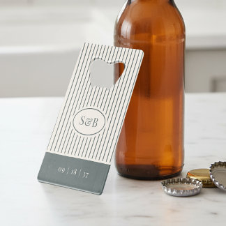 Monogramme de mariage classique à rayures fines en